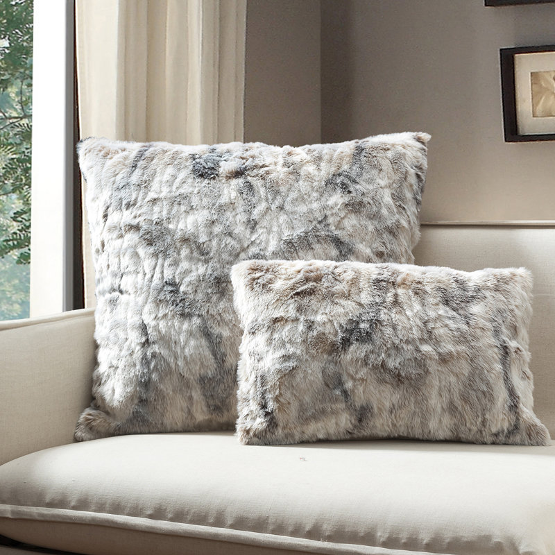 Union Rustic Faux Fur Lumbar Pillow Cover & Reviews Wayfair